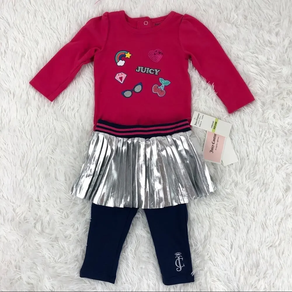 Juicy Couture Graphic Bodysuit & Skegging  NEW